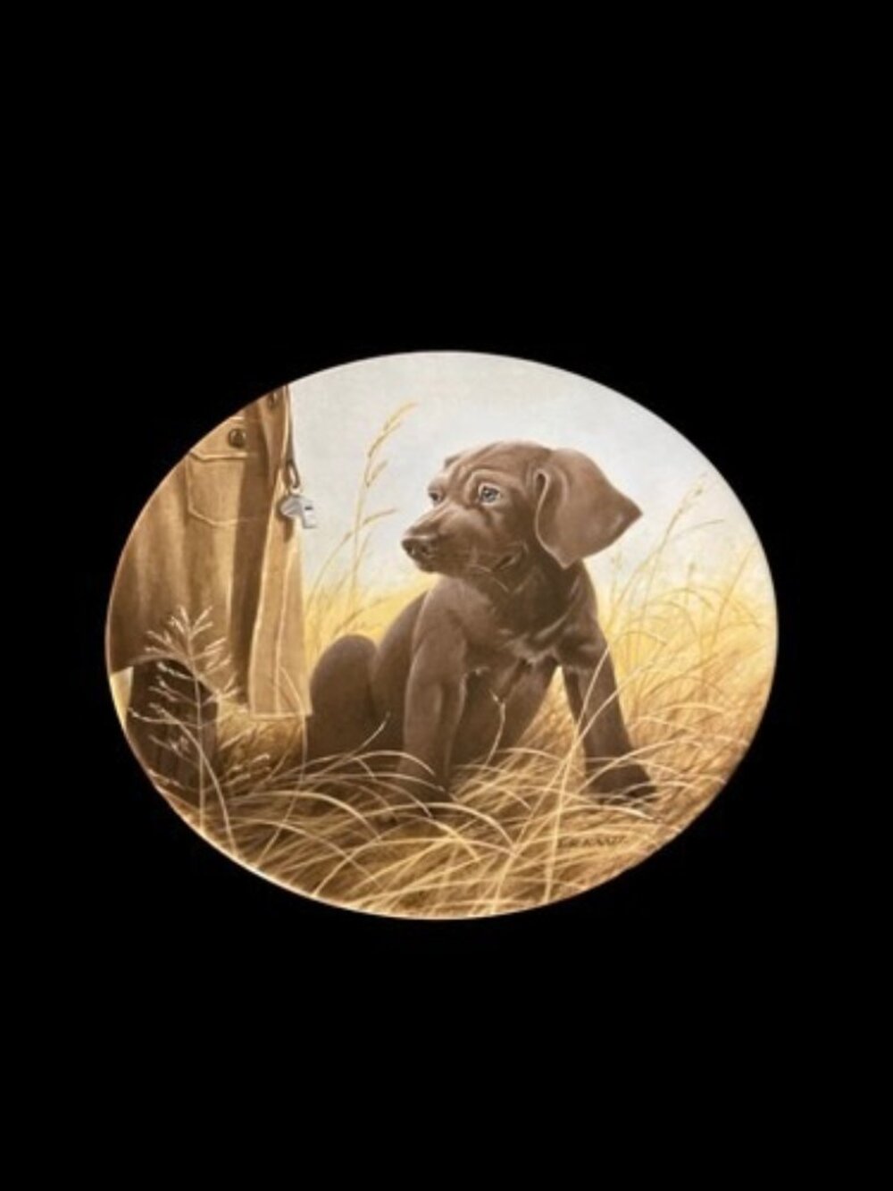 Edwin Knowles Plate "COMMAND PERFORMANCE" The Weimaraner by Lynn Katz 1987
